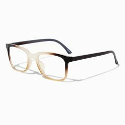 Cheap 👏 Claire's Brown Ombre Rectangle Clear Lens Frames ⭐