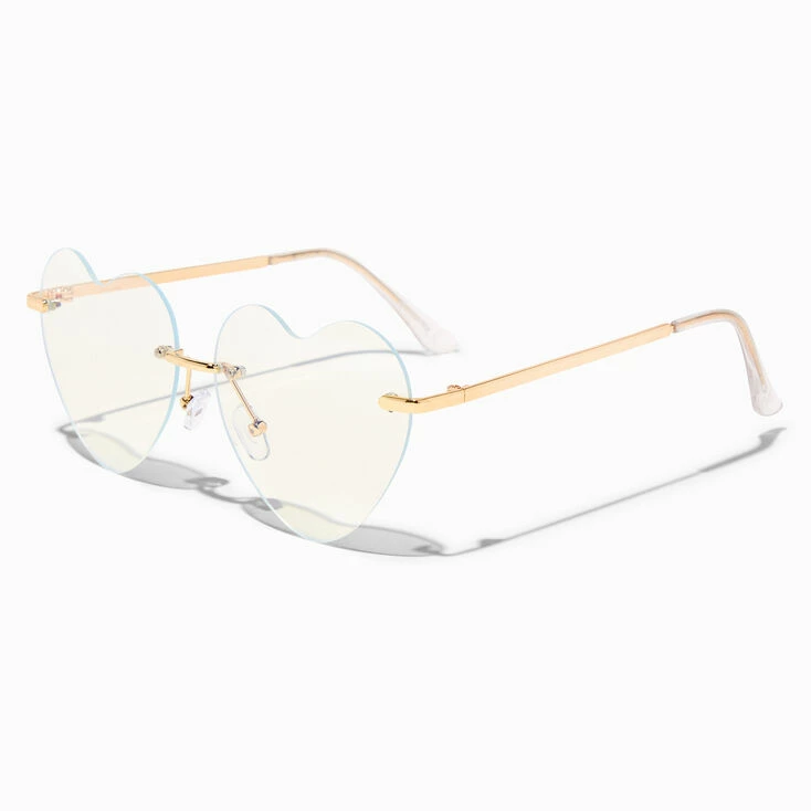 Budget ???? Claire's Solar Blue Light Reducing Heart Shaped Clear Lens Frames ❤️ 1 Budget ???? Claire's Solar Blue Light Reducing Heart Shaped Clear Lens Frames ❤️