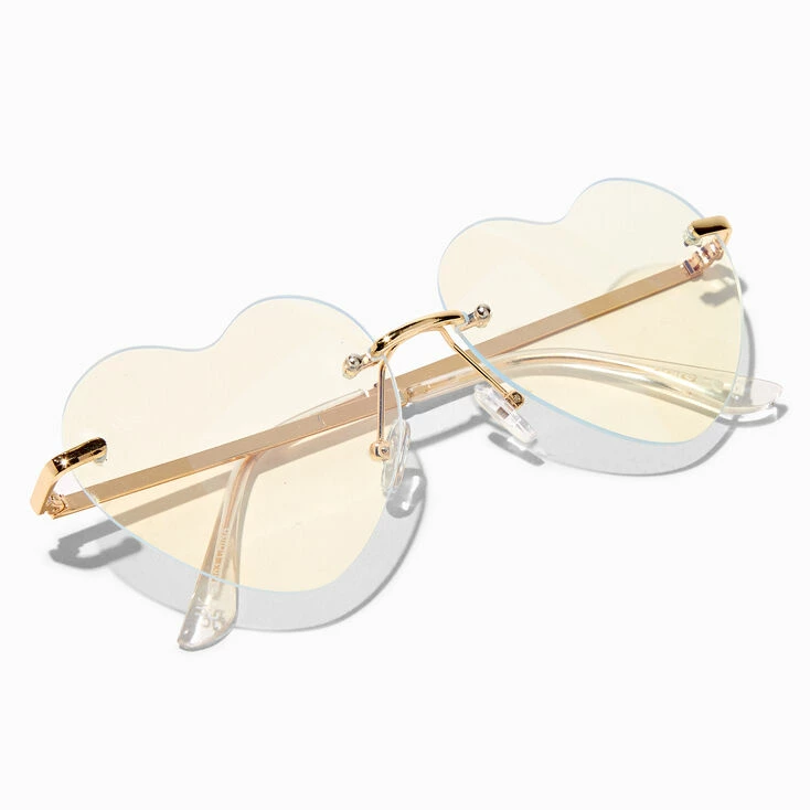 Budget ???? Claire's Solar Blue Light Reducing Heart Shaped Clear Lens Frames ❤️ 2 Budget ???? Claire's Solar Blue Light Reducing Heart Shaped Clear Lens Frames ❤️ - Image 2