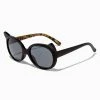 Outlet ⌛ Claire's Club Matte Black Leopard 👓 Sunglasses 🔥