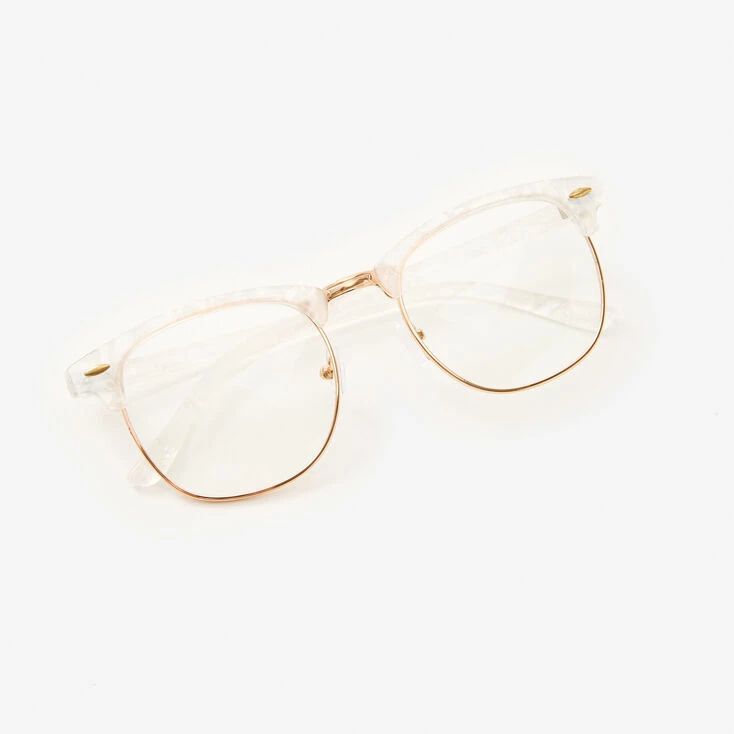 Brand new ๐ Claire's Rose Gold Browline Clear Lens Frames - White ๐ 2 Brand new ๐ Claire's Rose Gold Browline Clear Lens Frames - White ๐ - Image 2