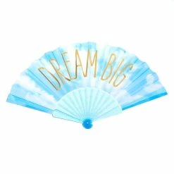 Buy 🔥 Claire's Dream Big Clouds Folding Fan - Blue 🎉