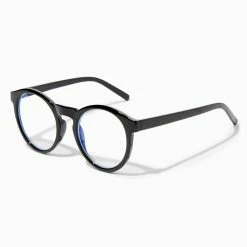 Hot Sale 🛒 Claire's Blue Light Reducing Round Black Clear Lens Frames ⭐
