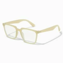 Top 10 🛒 Claire's Blue Light Reducing Frosted Yellow Rectangular Clear Lens Frames 🌟