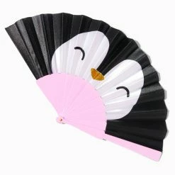Discount 😉 Claire's Club Pink Penguin Folding Fan 🤩