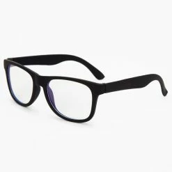 Budget ✨ Claire's Club Solar Blue Light Reducing Retro Clear Lens Frames - Black 👏