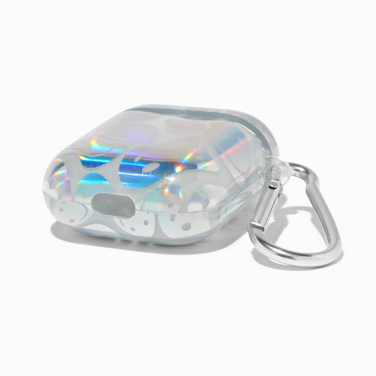 New 👏 Claire's Wavy Happy Faces Holographic Earbud Case Cover - Compatible With Apple AirPods® 👏 2 New 👏 Claire's Wavy Happy Faces Holographic Earbud Case Cover - Compatible With Apple AirPods® 👏 - Image 2