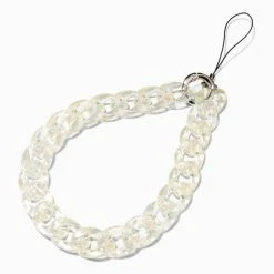 Wholesale 🔔 Claire's Clear Chunky Chain Link Phone Wrist Strap ⭐