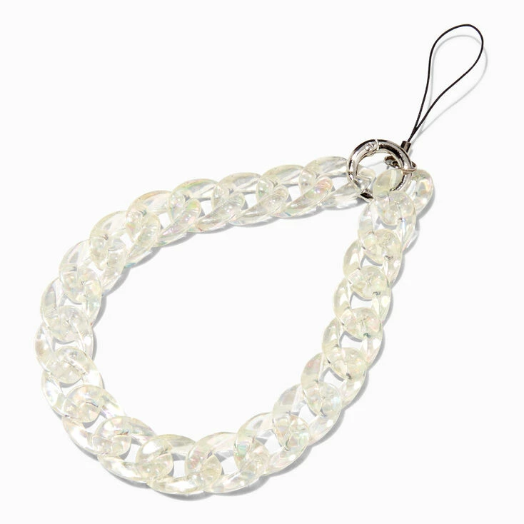 Wholesale ???? Claire's Clear Chunky Chain Link Phone Wrist Strap ⭐ 1 Wholesale ???? Claire's Clear Chunky Chain Link Phone Wrist Strap ⭐