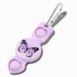 Coupon 🤩 Claire's Purple Butterfly Popper Tech Tracker Holder - Compatible With Apple AirTags® 🎁