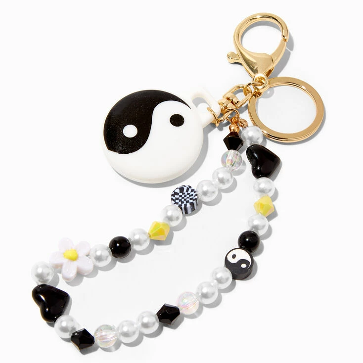 Promo ???? Claire's Yin Yang Beaded Tech Tracker Holder - Compatible With Apple AirTags® ???? 1 Promo ???? Claire's Yin Yang Beaded Tech Tracker Holder - Compatible With Apple AirTags® ????