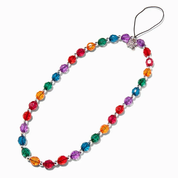 Butterfly Charm Rainbow Beaded Phone Wrist Strap Best Sale ???? Claire's Butterfly Charm Rainbow Beaded Phone Wrist Strap ???? -Claire’s Shop 56280 1