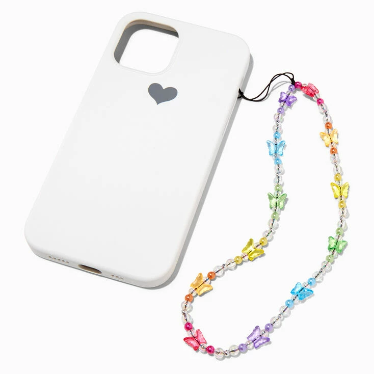 Rainbow Butterfly Phone Wrist Strap Outlet ✨ Claire's Rainbow Butterfly Phone Wrist Strap ???? -Claire’s Shop 56284 2