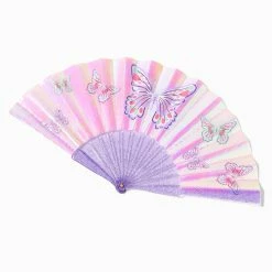 New 🧨 Claire's Club Lilac Butterfly Folding Fan 🤩