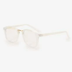 Outlet 🤩 Claire's Clear Tortoiseshell Browline Clear Lens Frames - White 🌟