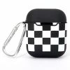 Cheapest ???? Claire's Black & White Checkered Silicone Earbud Case Cover - Compatible With Apple AirPods® ⭐