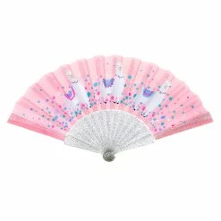 Coupon ✔️ Claire's Llama Folding Fan - Pink ❤️