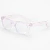 Flash Sale 🤩 Claire's Club Solar Blue Light Reducing Retro Clear Lens Pink Frames 🎁