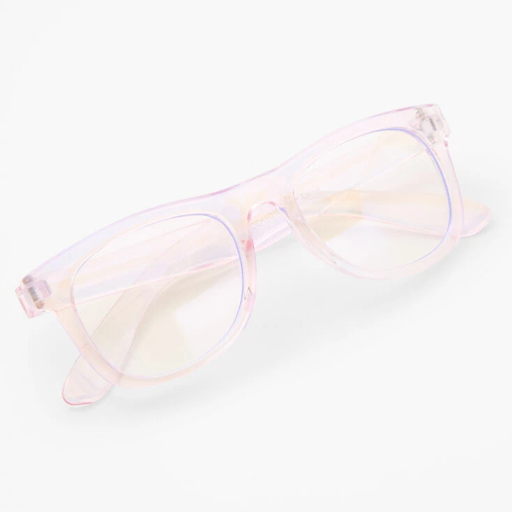 Flash Sale 🤩 Claire's Club Solar Blue Light Reducing Retro Clear Lens Pink Frames 🎁 2 Flash Sale 🤩 Claire's Club Solar Blue Light Reducing Retro Clear Lens Pink Frames 🎁 - Image 2