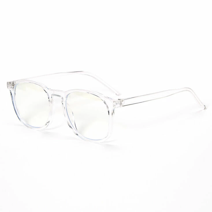 Solar Blue Light Reducing Round Clear Lens Frames - Clear Buy ???? Claire's Solar Blue Light Reducing Round Clear Lens Frames - Clear ???? -Claire’s Shop 84576 1