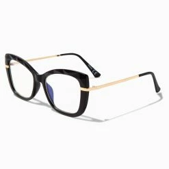 Wholesale 😉 Claire's Blue Light Reducing Beveled Black Cat Eye Clear Lens Frames 👏