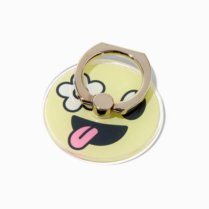 Yellow Daisy Happy Face Phone Ring Stand Deals ???? Claire's Yellow Daisy Happy Face Phone Ring Stand ???? -Claire’s Shop 86367 1