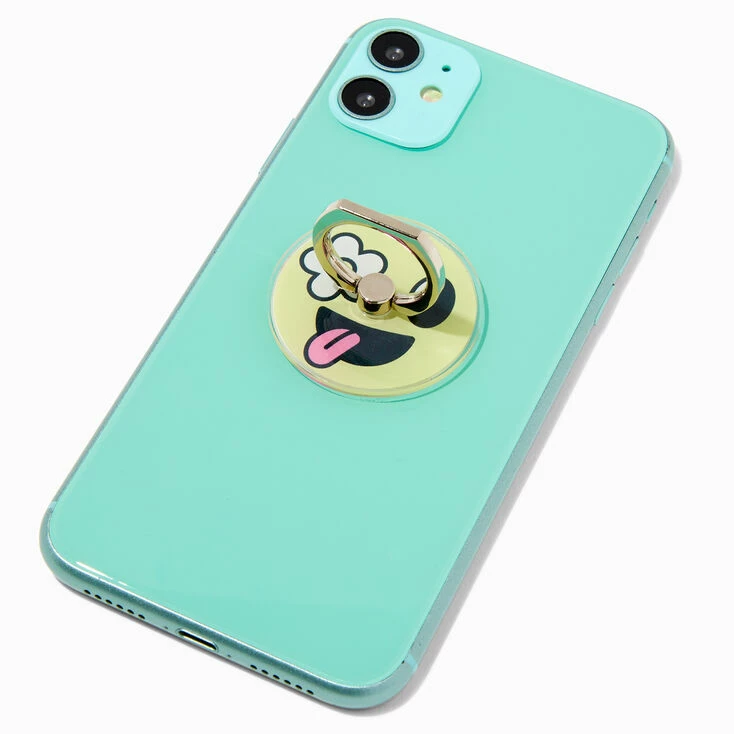 Yellow Daisy Happy Face Phone Ring Stand Deals ???? Claire's Yellow Daisy Happy Face Phone Ring Stand ???? -Claire’s Shop 86367 2