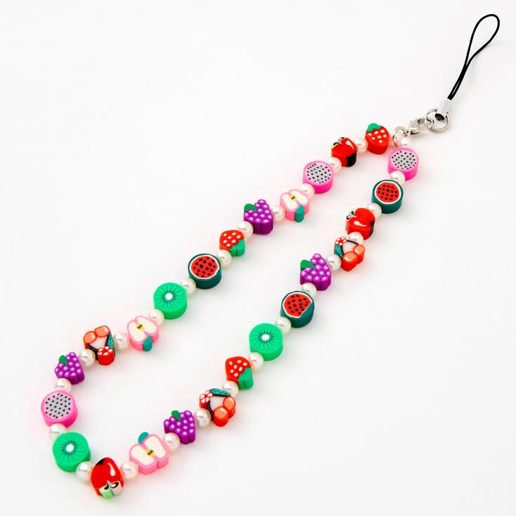 Mixed Fruit Pearl Phone Strap Brand new ???? Claire's Mixed Fruit Pearl Phone Strap ???? -Claire’s Shop 93903 1
